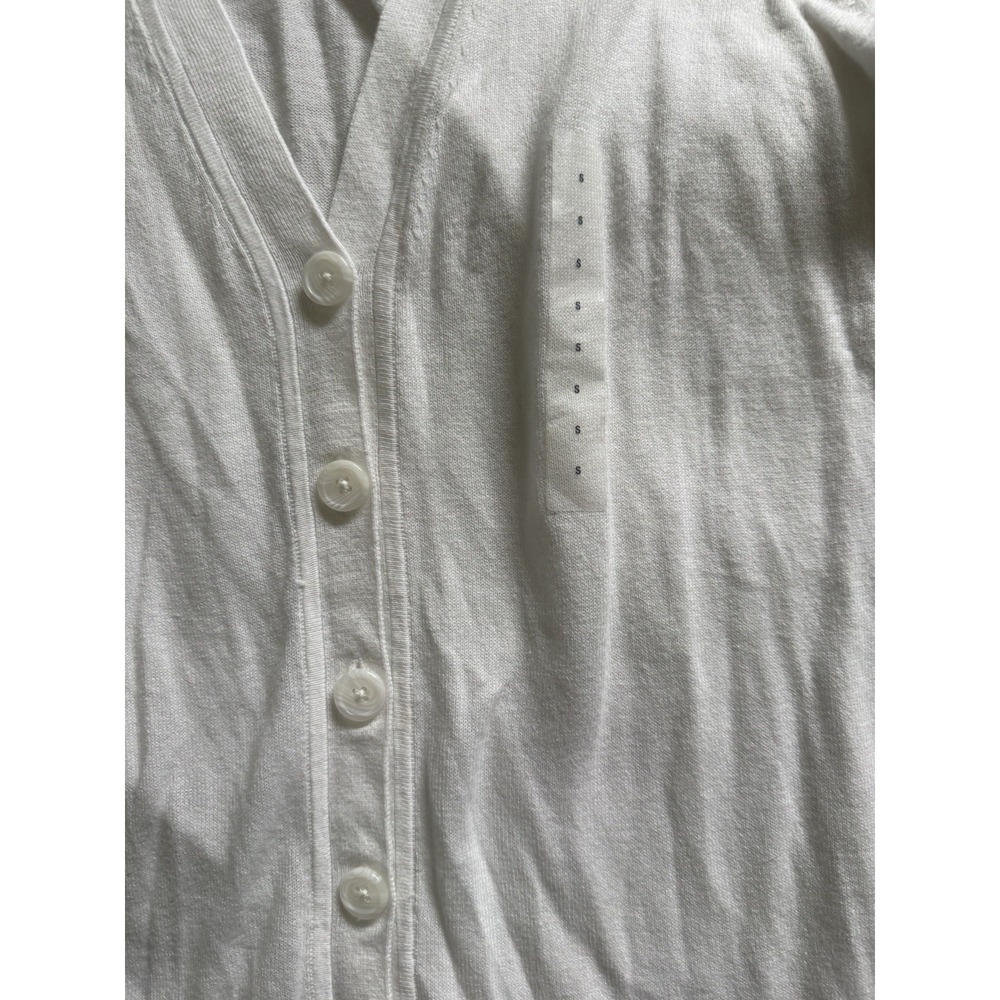 Gap V Neck Button Down Long Sleeve White Cardigan Size Small - Picture 5 of 8
